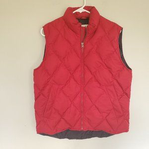 Eddie Bauer down puffer vest brick red Small P